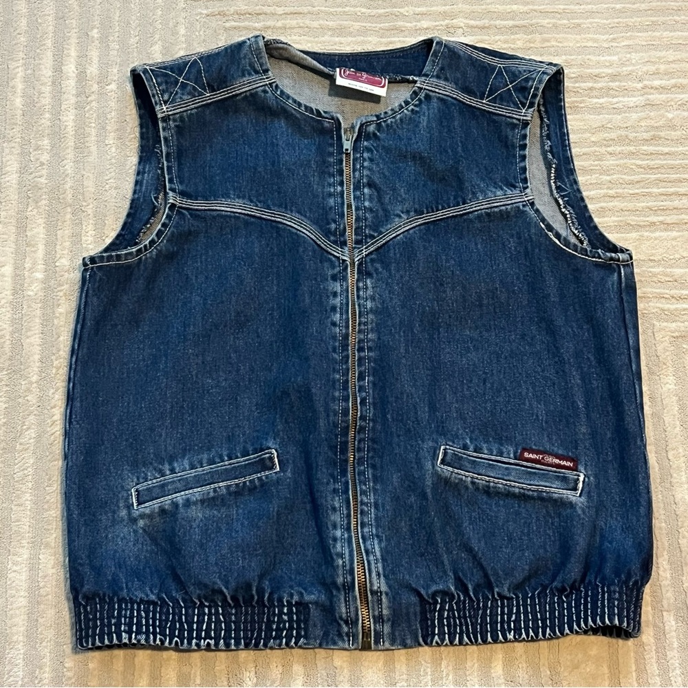 Vintage Dark Denim Vest